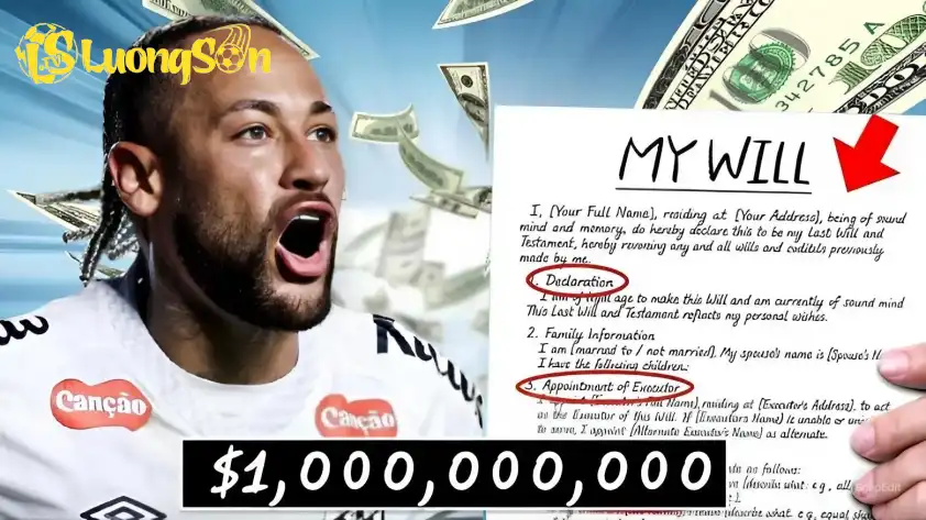Neymar bất ngờ nhận được di chúc thừa kế 1 tỷ USD (Ảnh: telegrafi)